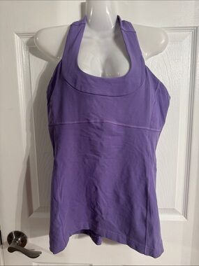 lululemon athletica Lavender Halter Tank Top With Built In Bra